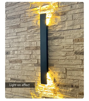 Applique Murale LED étanche Noir en Aluminium 20cm 8w