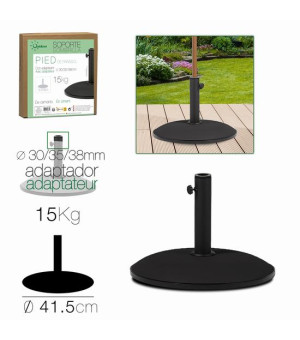 PIED DE PARASOL CIMENT NOIR 15 kg Diam 41.5 cm