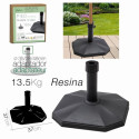 PIED DE PARASOL RESINE NOIR 13.5 kg 37 x 37 x 7.5 cm